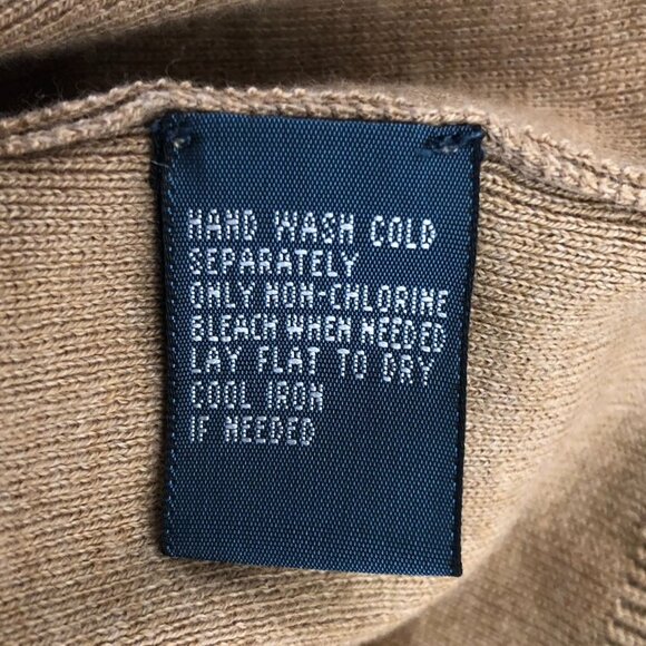 Polo Ralph Lauren Mens Sweater Large V-Neck Pullover Long Sleeve Brown Cotton - Picture 11 of 14